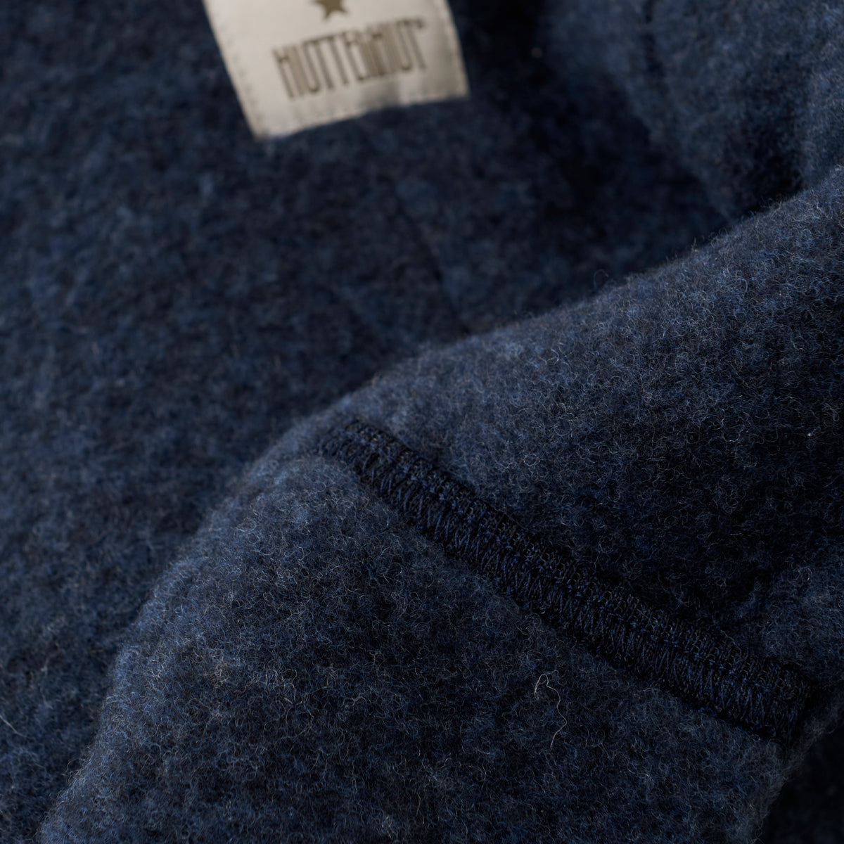 Wollfleece Anzug - Navy Melange