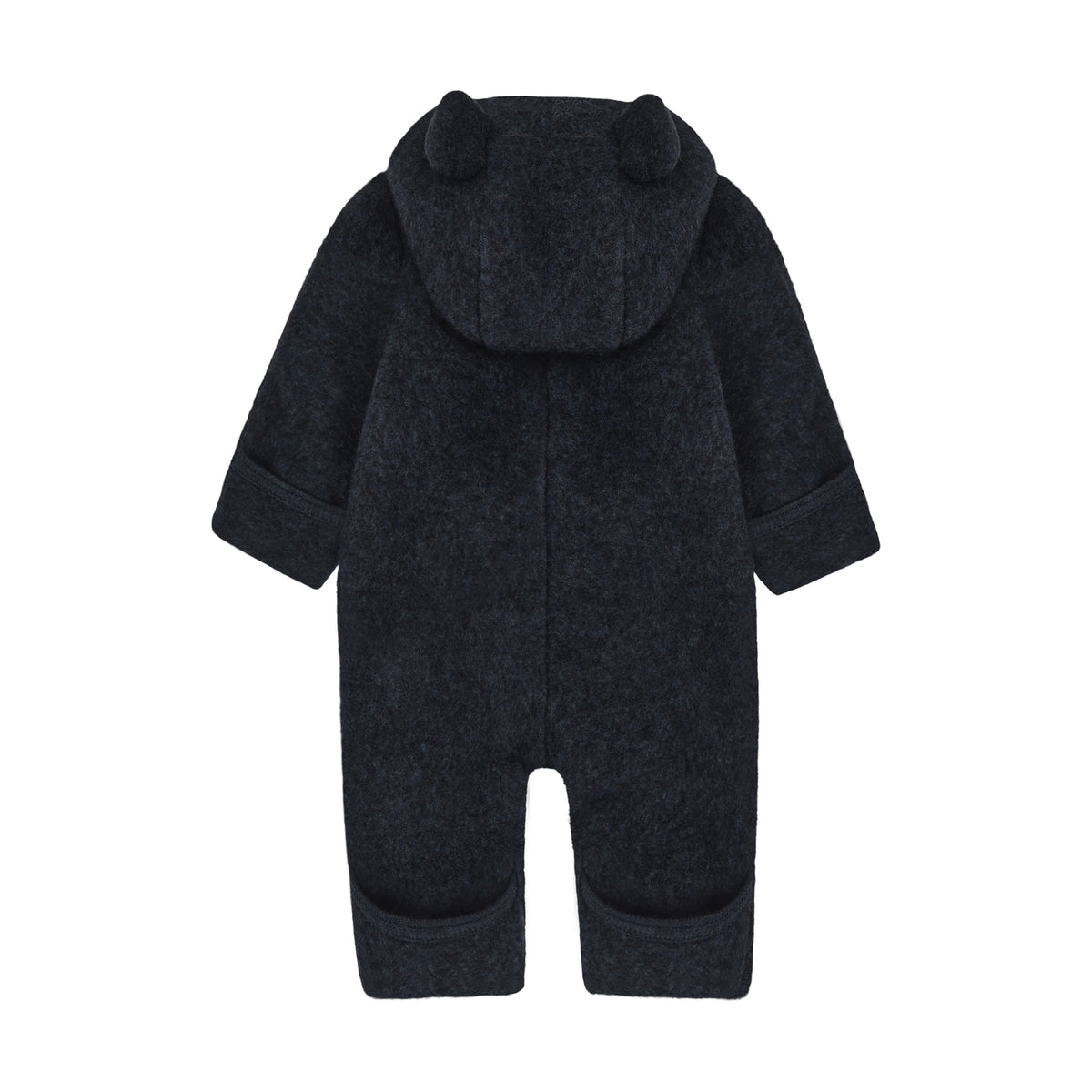 Wollfleece Anzug - Navy Melange