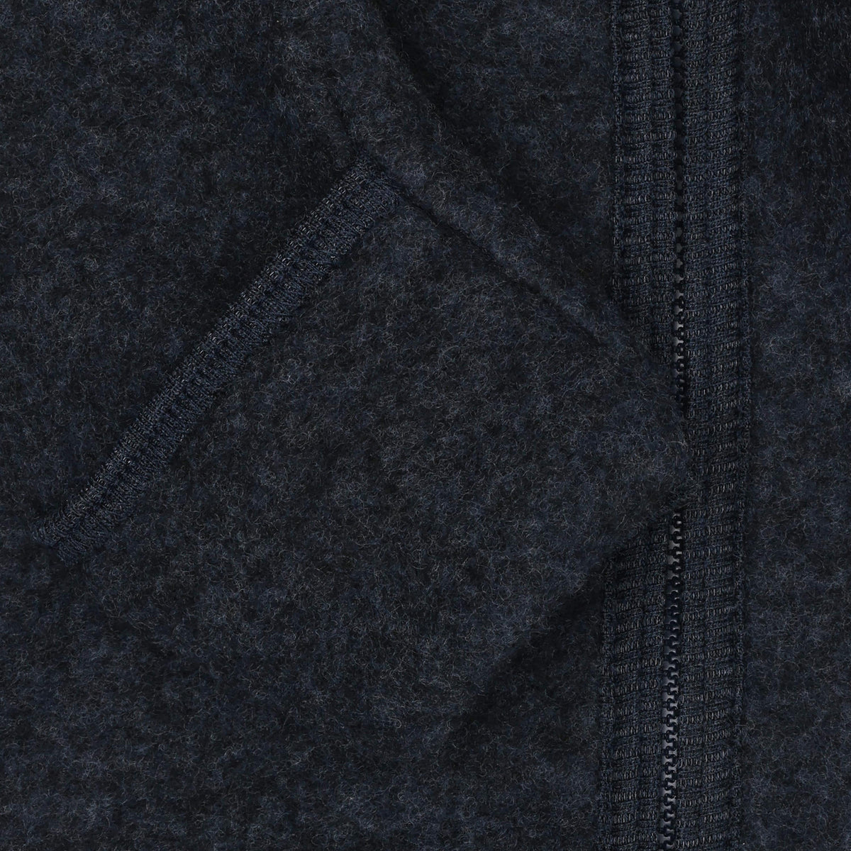 Wollfleece Anzug - Navy Melange