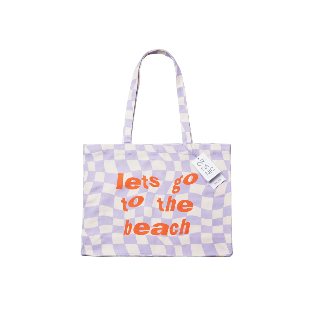 Organic Cotton Bag Let&#39;s go to the beach