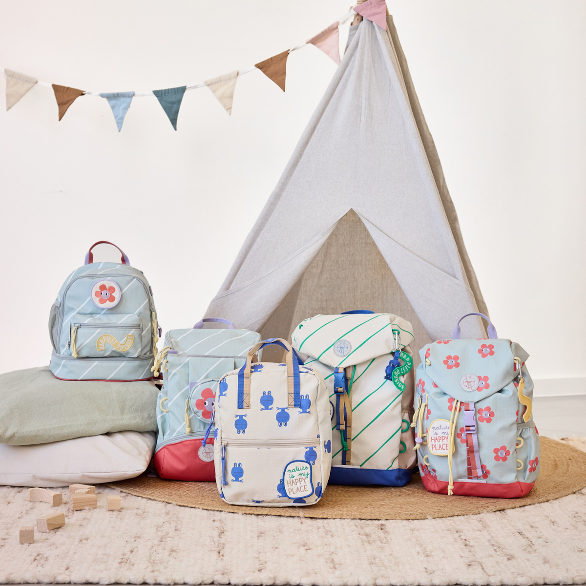Wanderrucksack Kinder 14 L - Happy Trails, Frosch