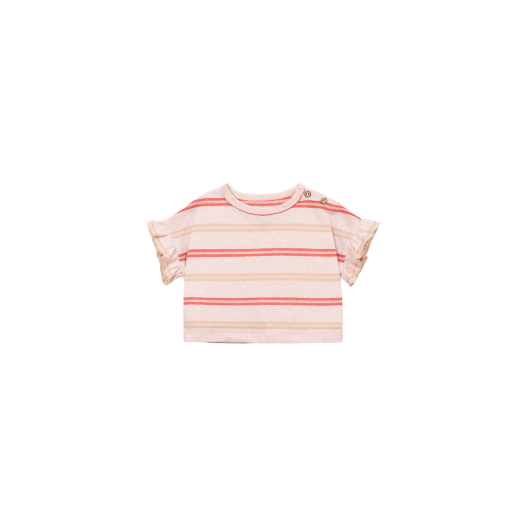 Gestreiftes Jersey Shirt - Rosa