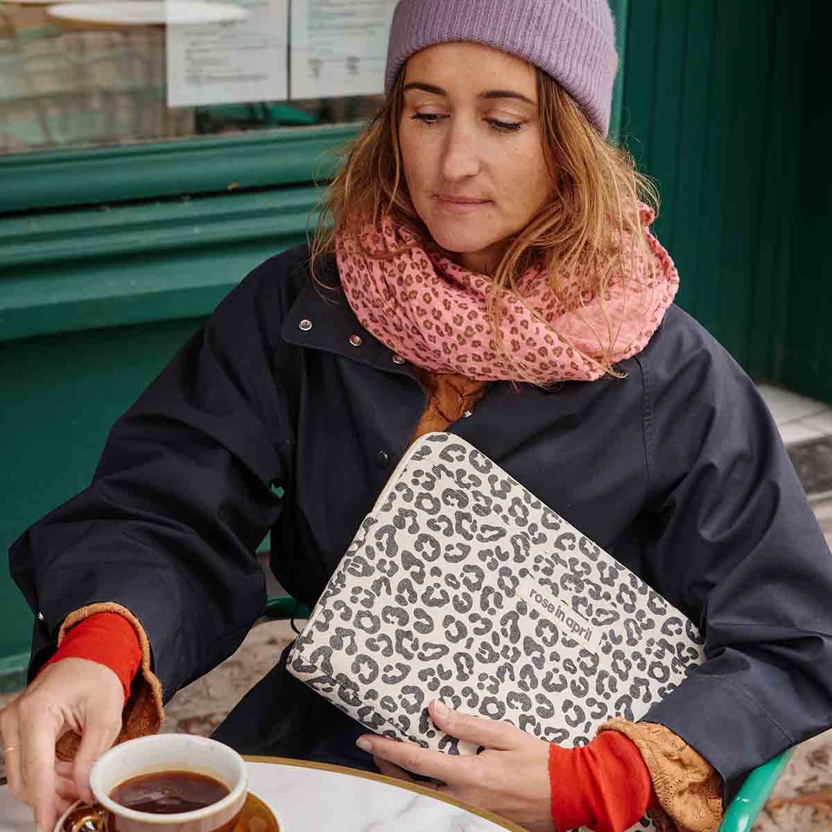 Musselin Halstuch Mama - pink/leo