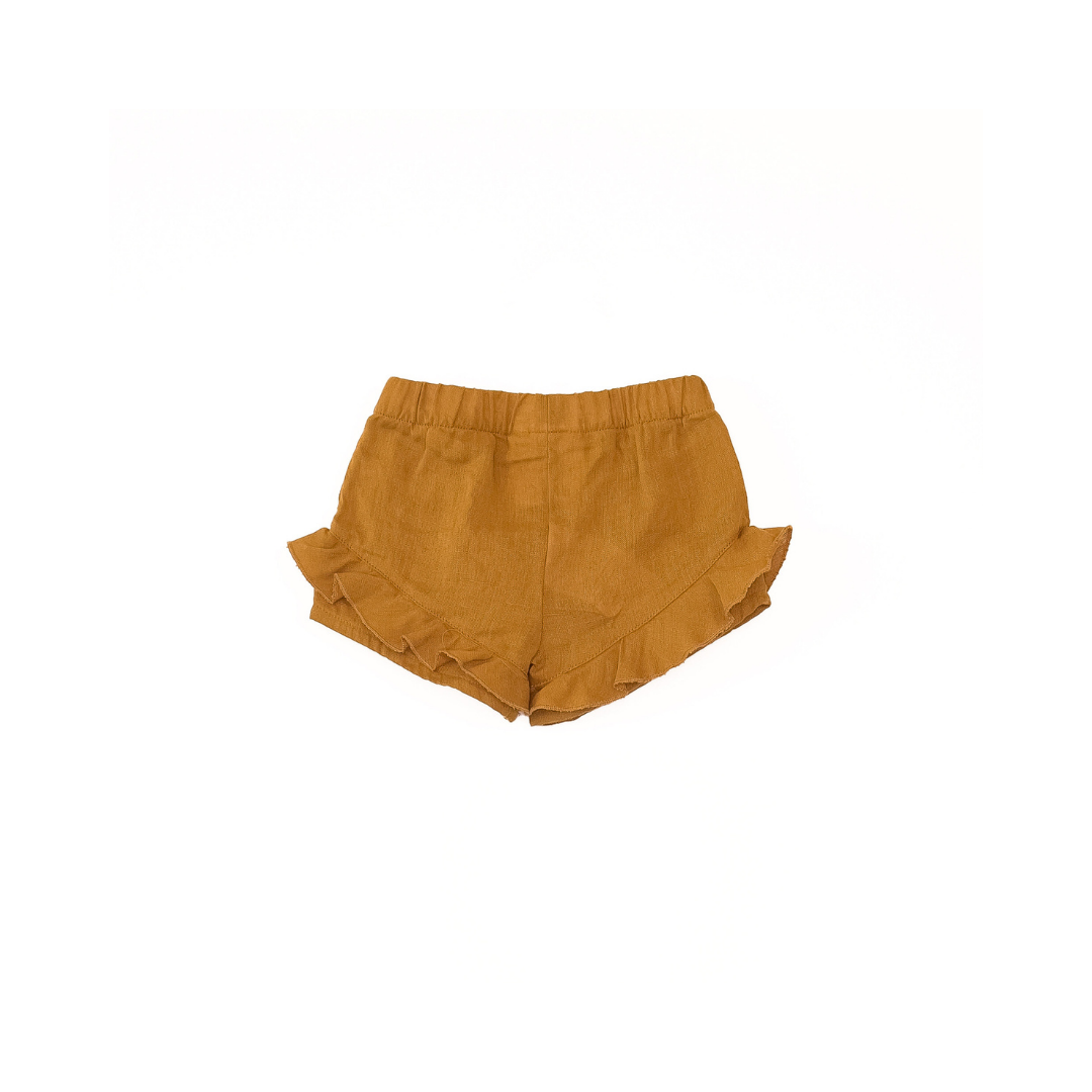 Leinen Shorts - camel