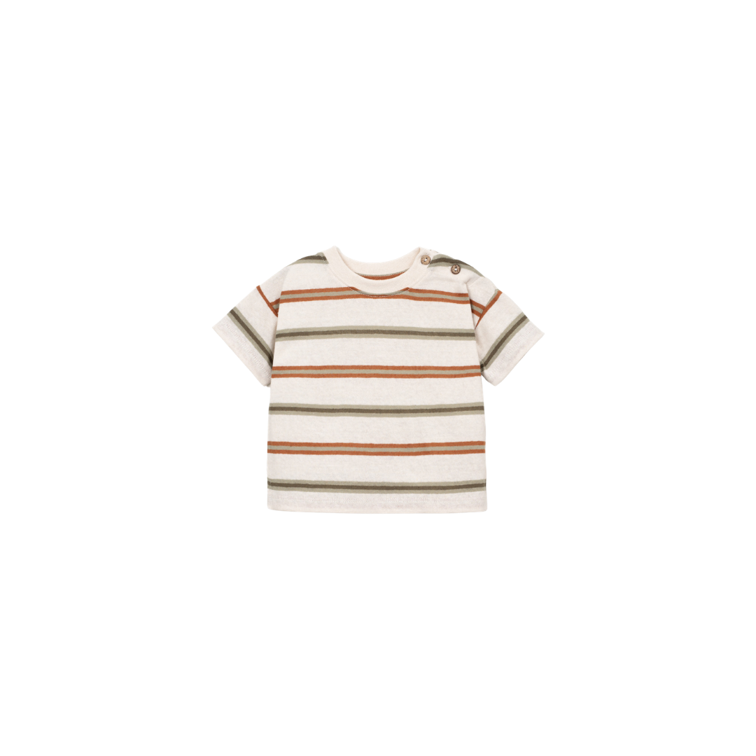 Gestreiftes Jersey Shirt - Grün/Braun