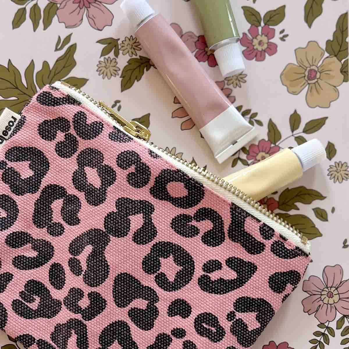 Baumwoll Portemonnaie - pink/leo