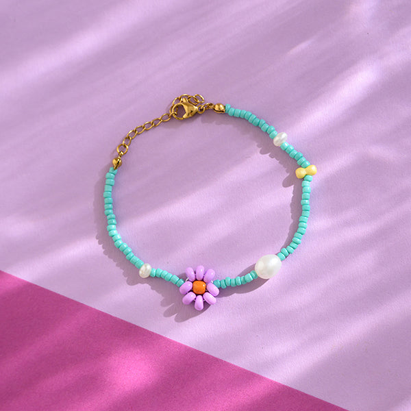 Perlenarmband Kirschen für Mamas mit Karabinerverschluss, Säckchen hellgrün/natur und Stickerei Mama (Kopie)