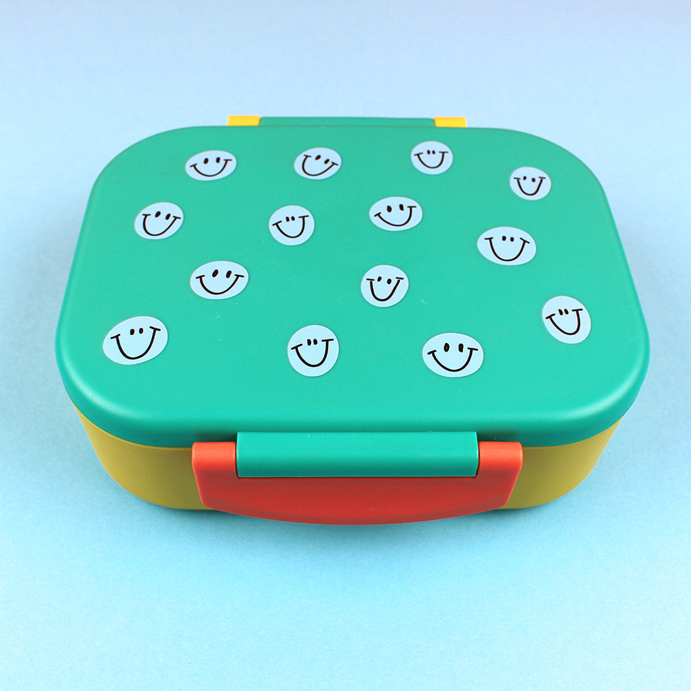 Znünibox Smile - grün/ocker/hellblau
