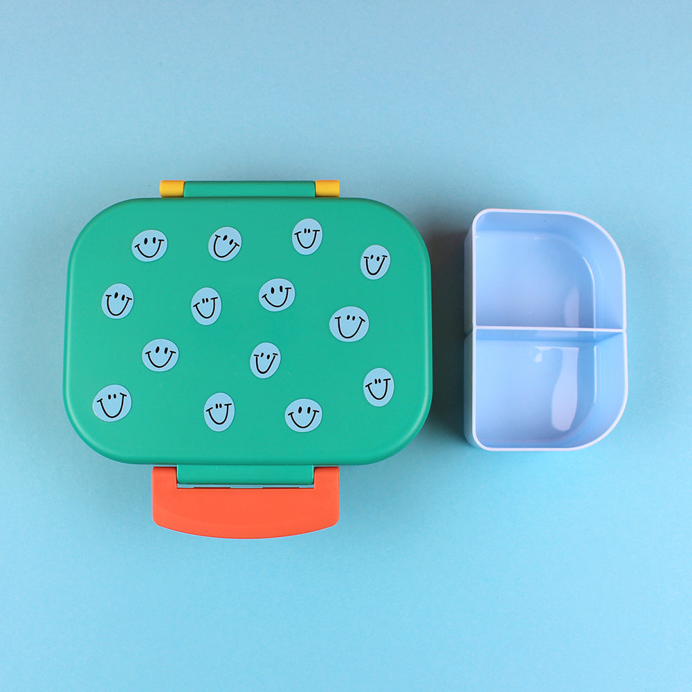 Znünibox Smile - grün/ocker/hellblau