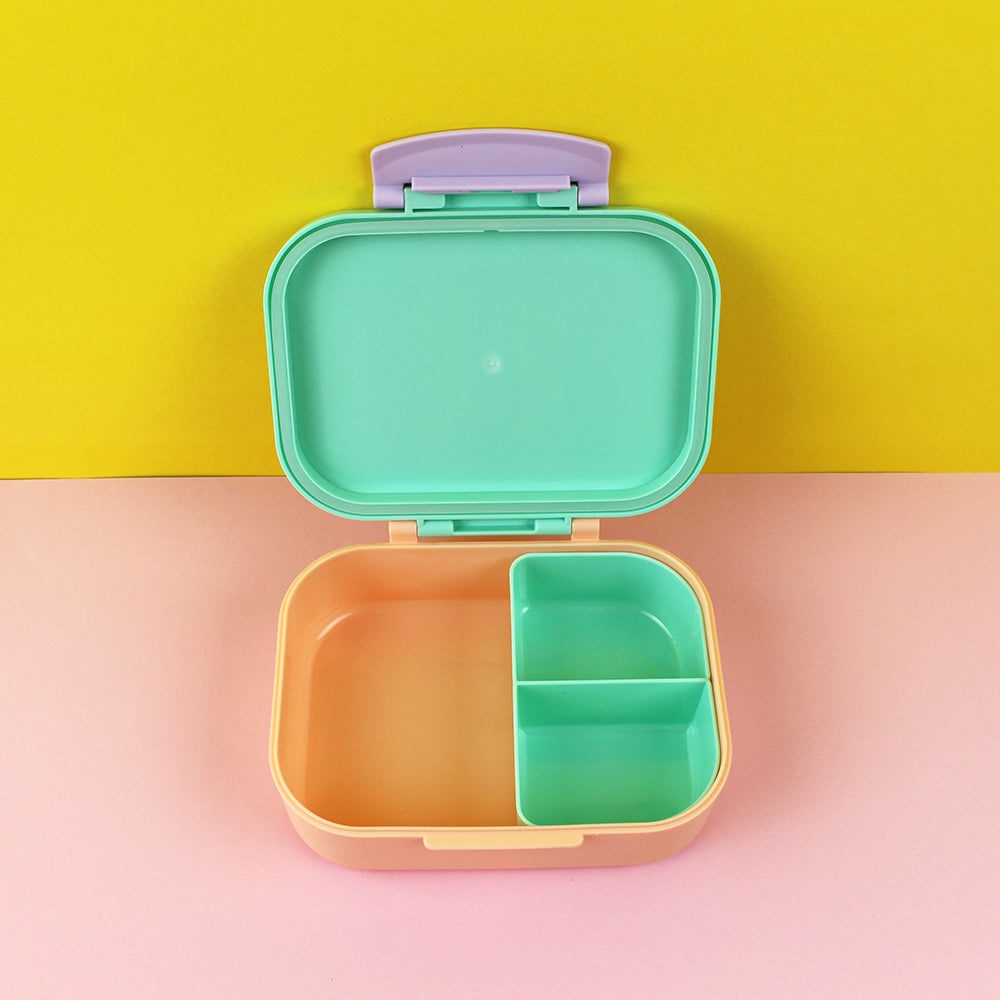 Znünibox gestreift - mint/gelb/apricot