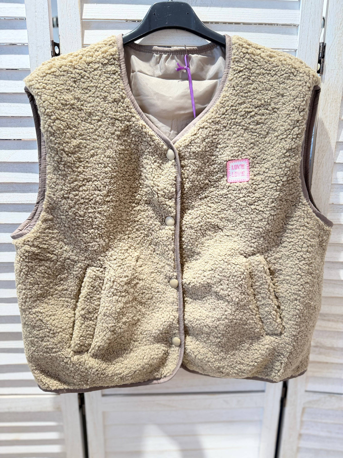 Teddyweste Woman - beige