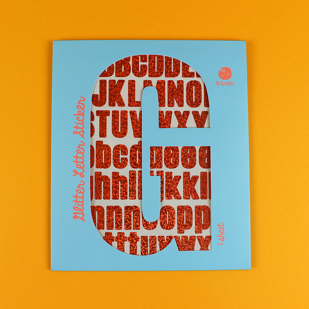 ABC Stickers - Glitzer/Peach