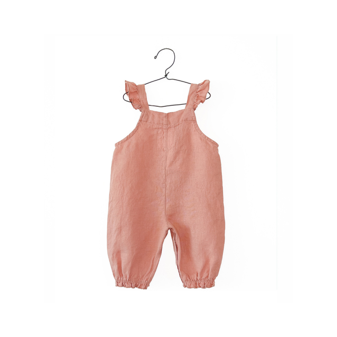 Leinen Overall - coral