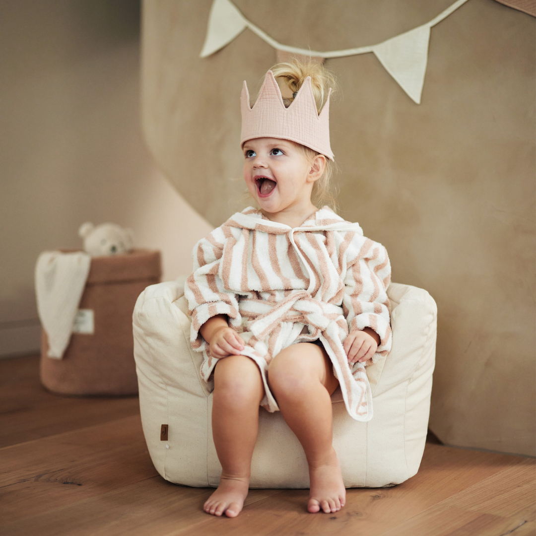 Kindersessel Sitzsack - twill naturel