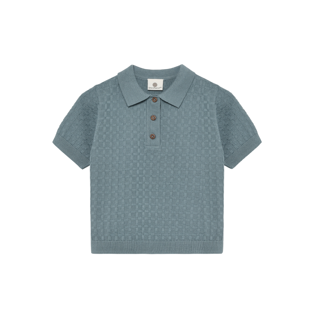 Gestricktes Poloshirt