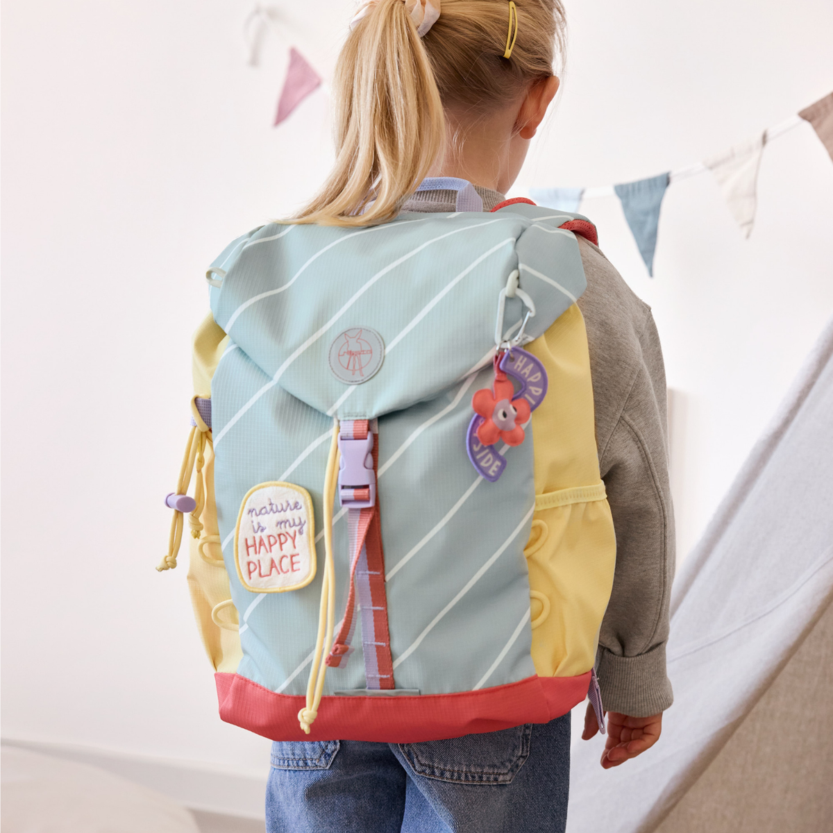 Wanderrucksack Kinder 14 L - Happy Trails, Blume