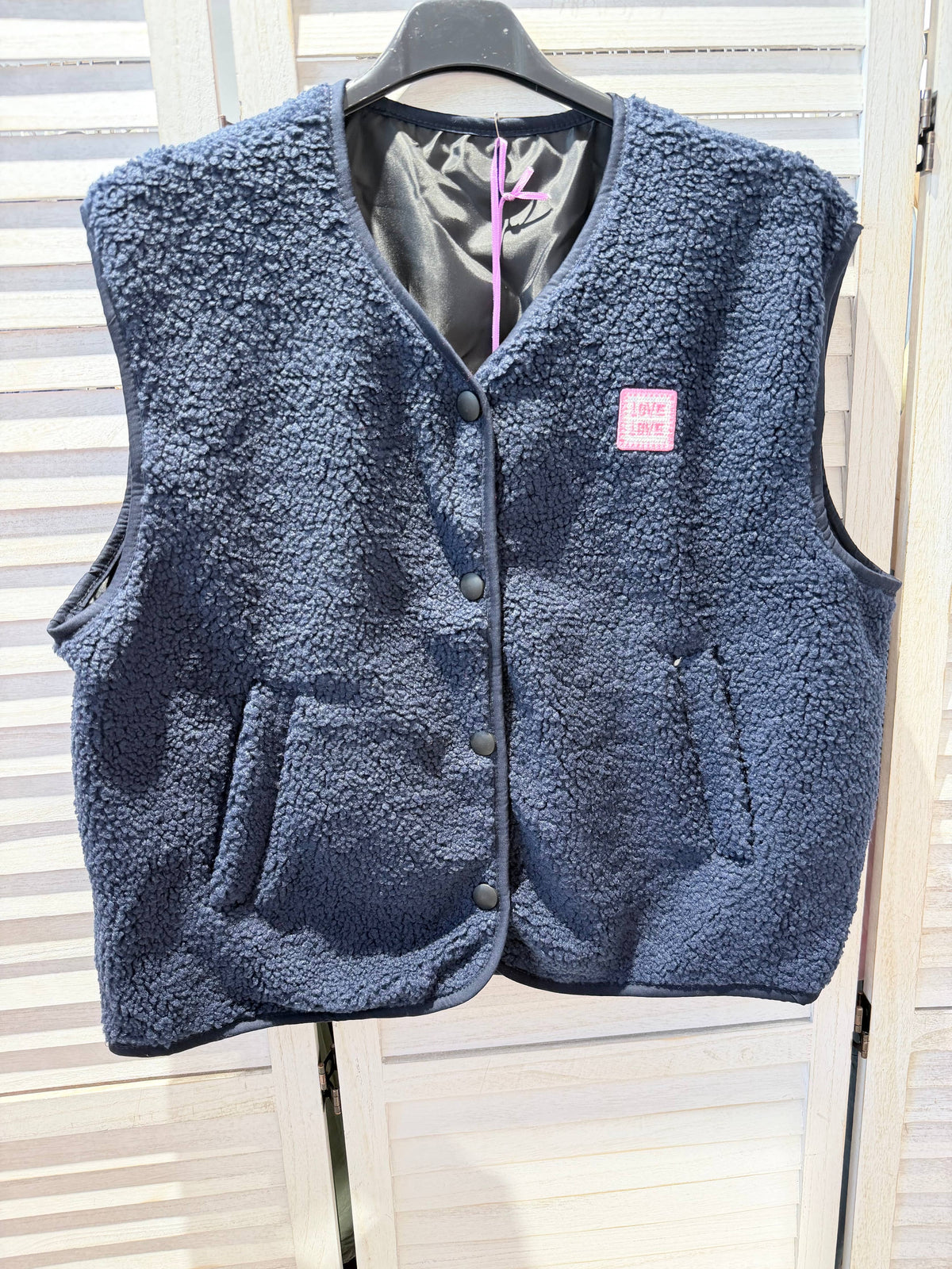 Teddyweste Woman - marineblau