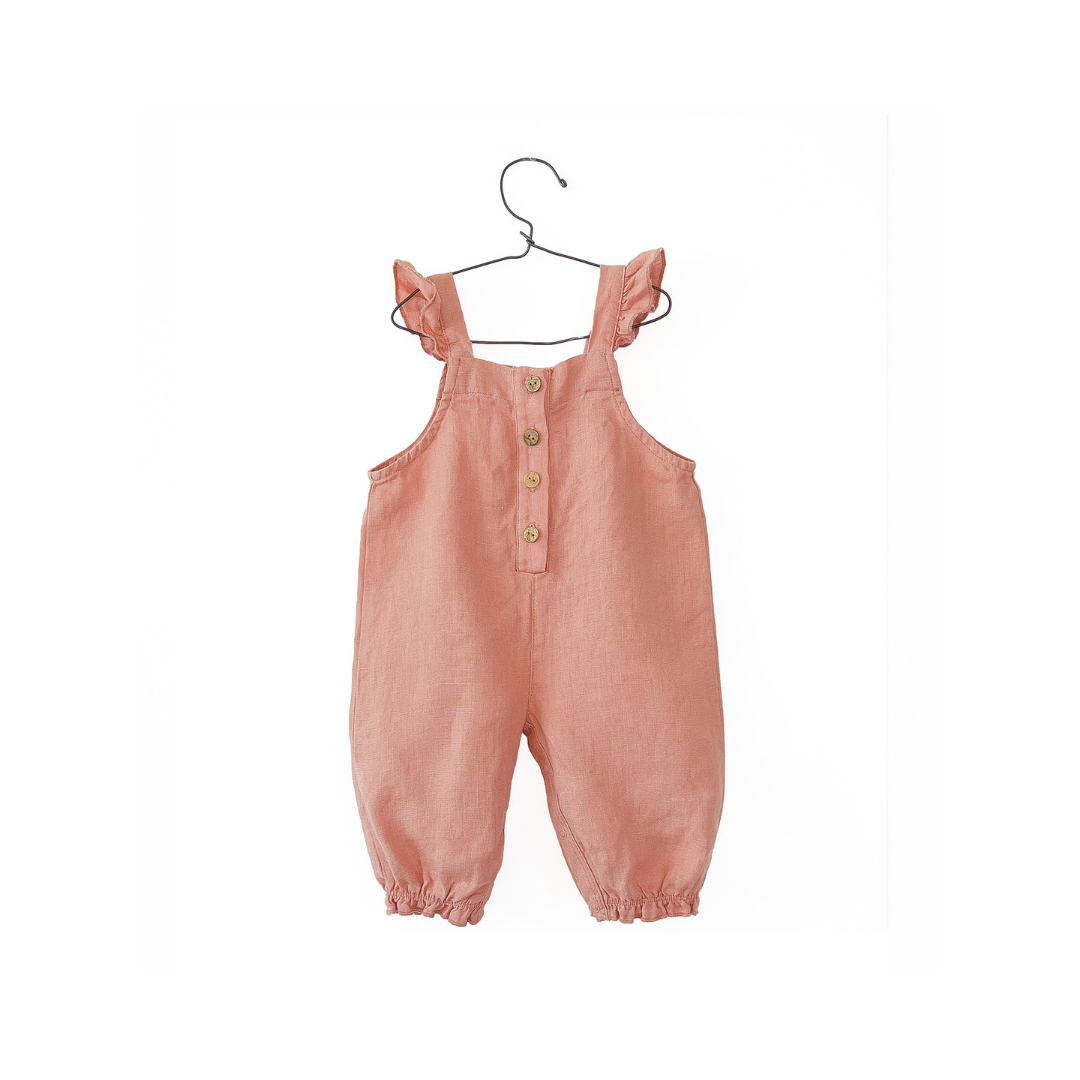 Leinen Overall - coral