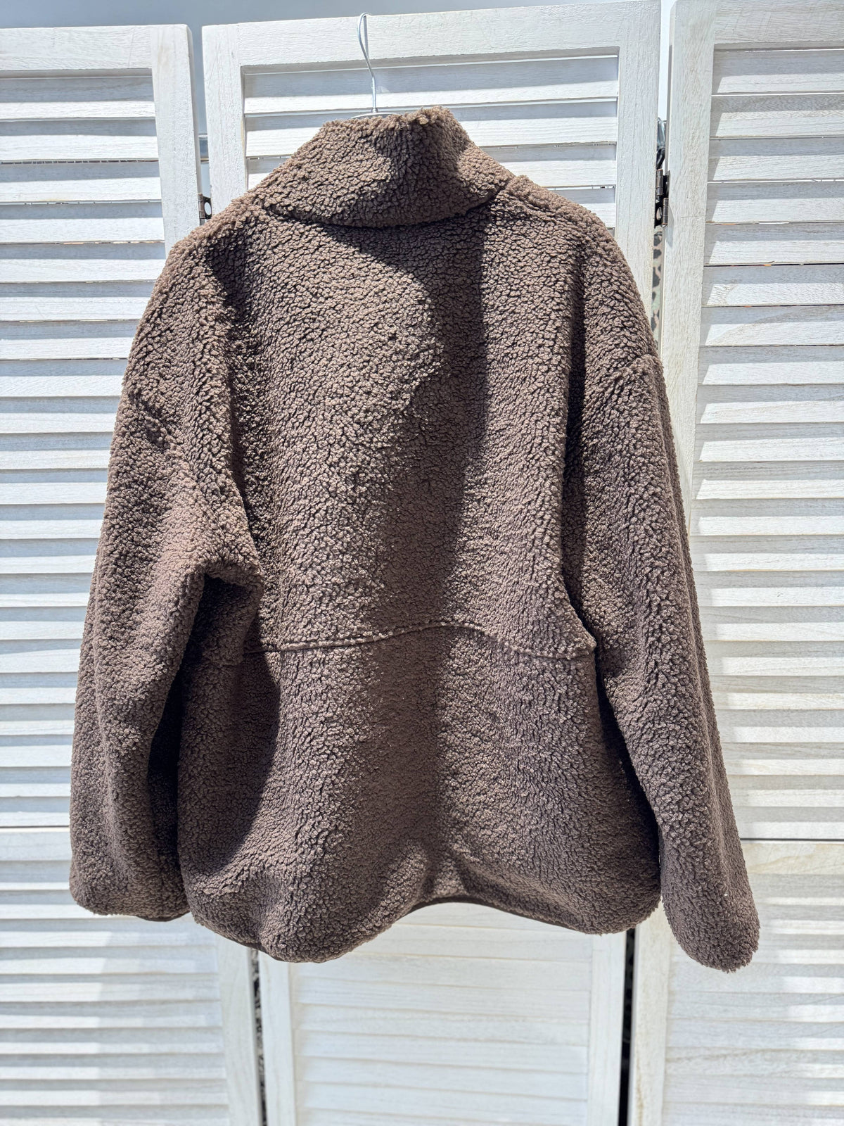 Teddyjacke mit Reissverschluss - braun