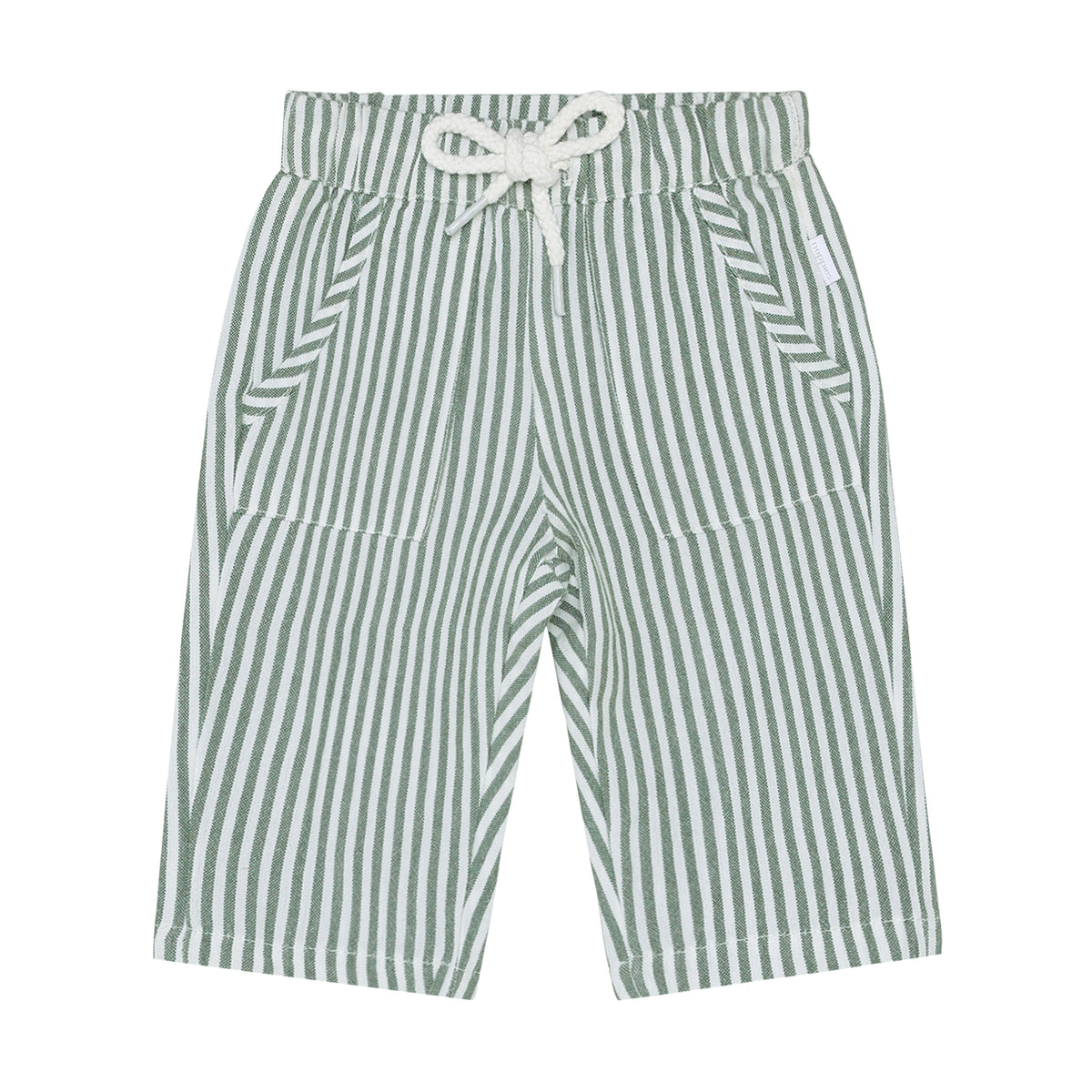 Sommerhose Babys gestreift - grün/weiss