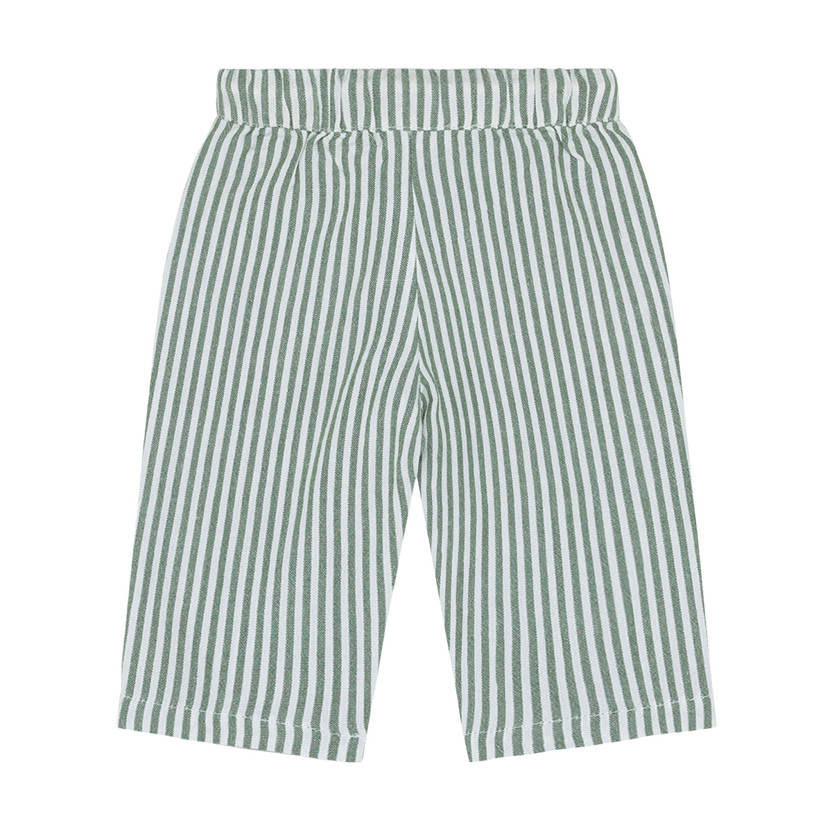 Sommerhose Babys gestreift - grün/weiss