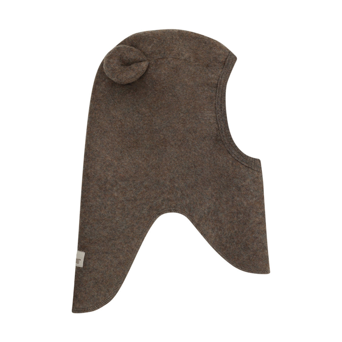 Balaclava mit Ohren Wool Fleece - Brown Melange