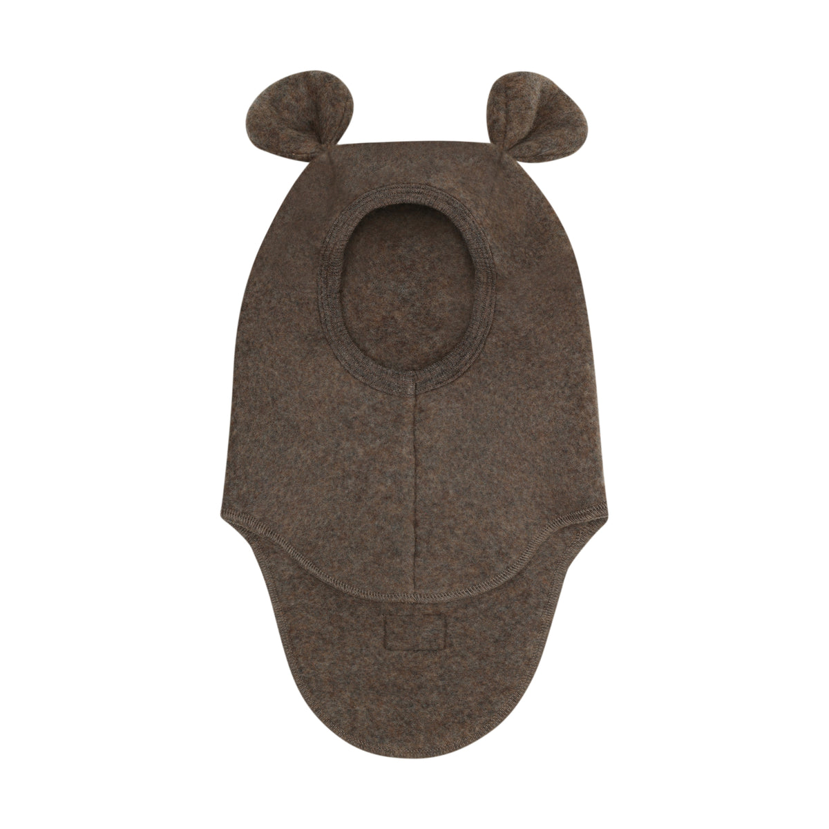 Balaclava mit Ohren Wool Fleece - Brown Melange