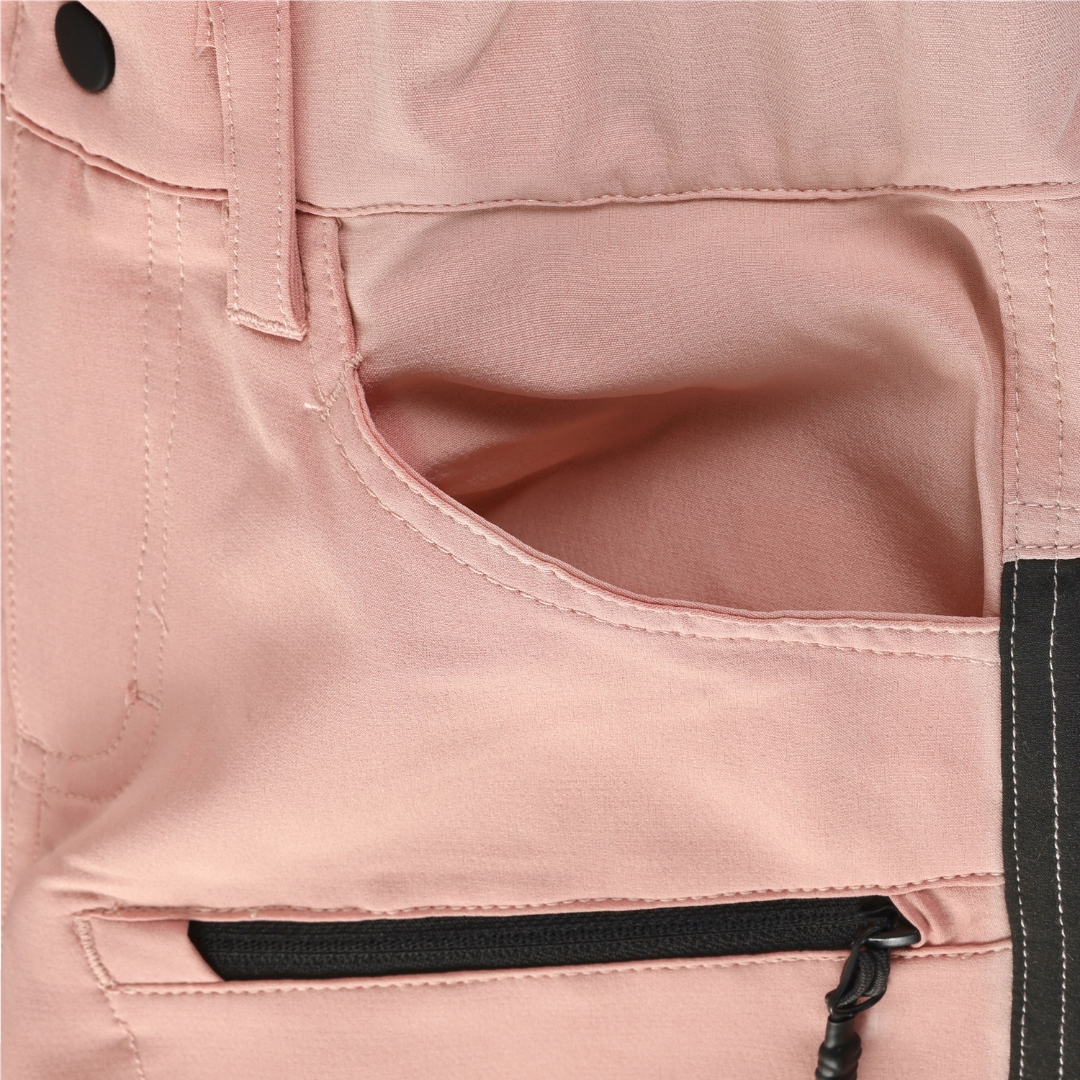 Strecht Zip-Off Outdoor Hose - Bridal Rose