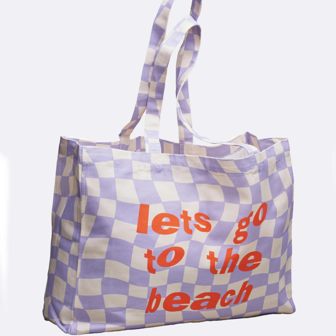 Organic Cotton Bag Let&#39;s go to the beach