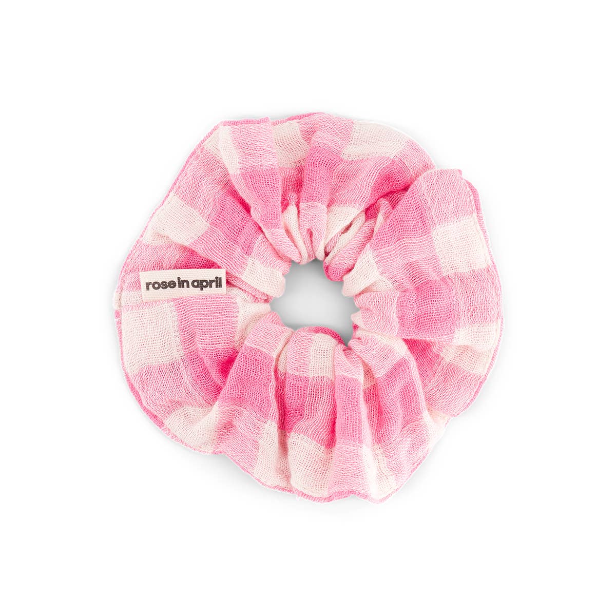Haargummi- vichy/pink