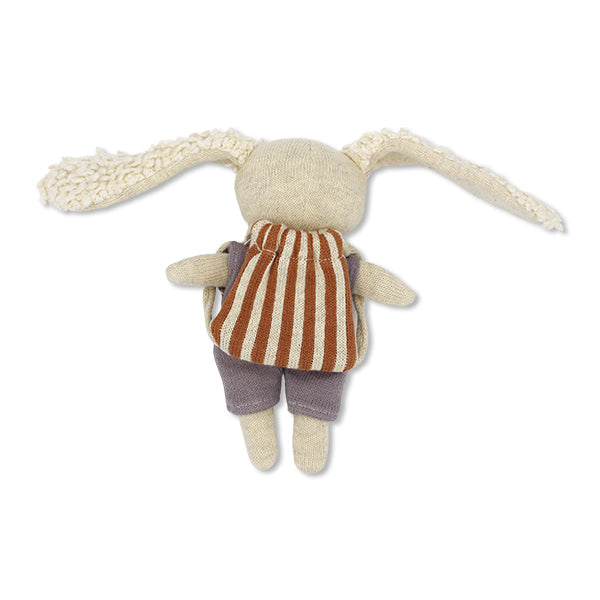 Mutmacher-Hase mit fliederfarbenem Anzug, 16cm (mit Rucksack)
