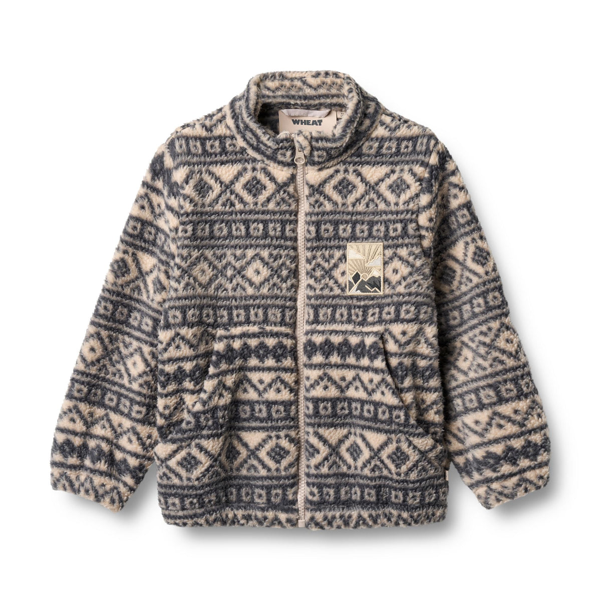 Fleece Jacket Helge - warm sand jaquard