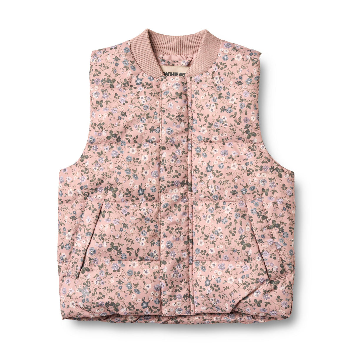 Puffer Vest Lakas - Rose Powder Flowers