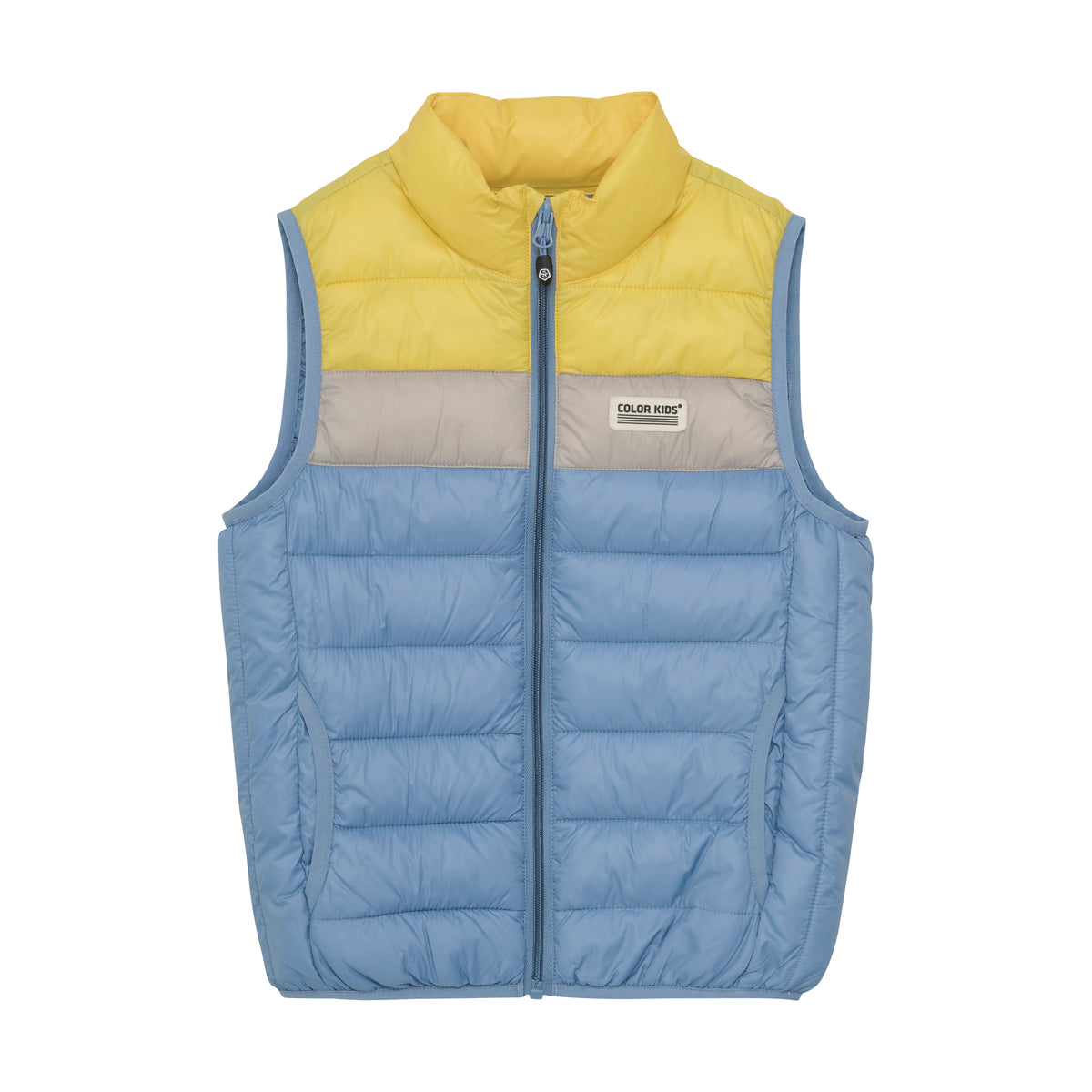 Gilet - colorblock blau