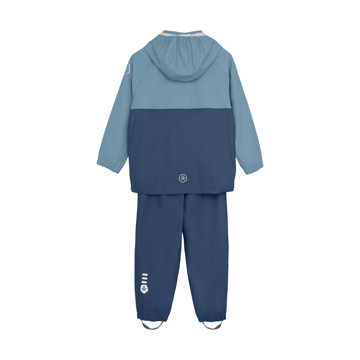 Regenset Colorblock - blau/beige