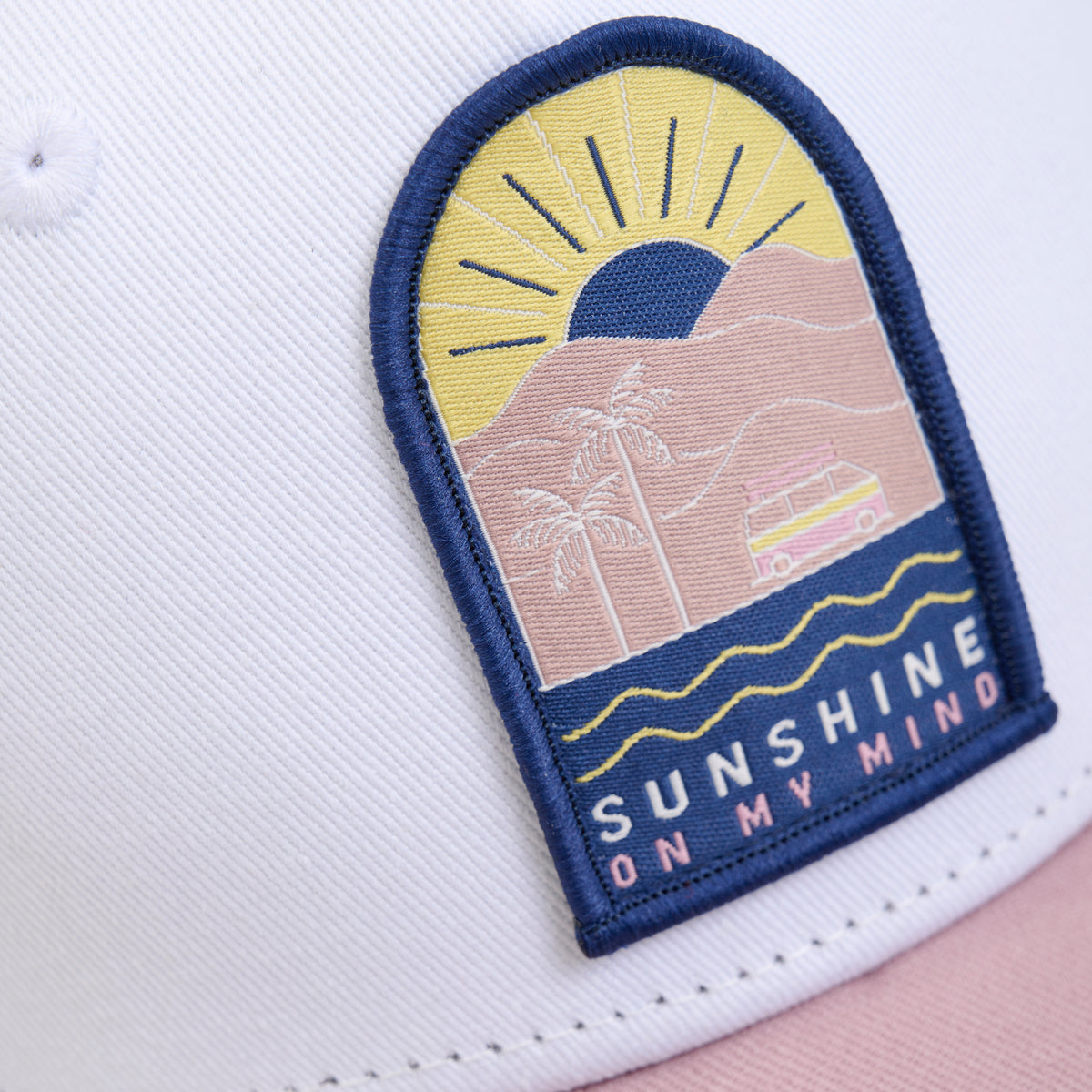Caps mit Patch &quot;Sunshine&quot;  - rosa