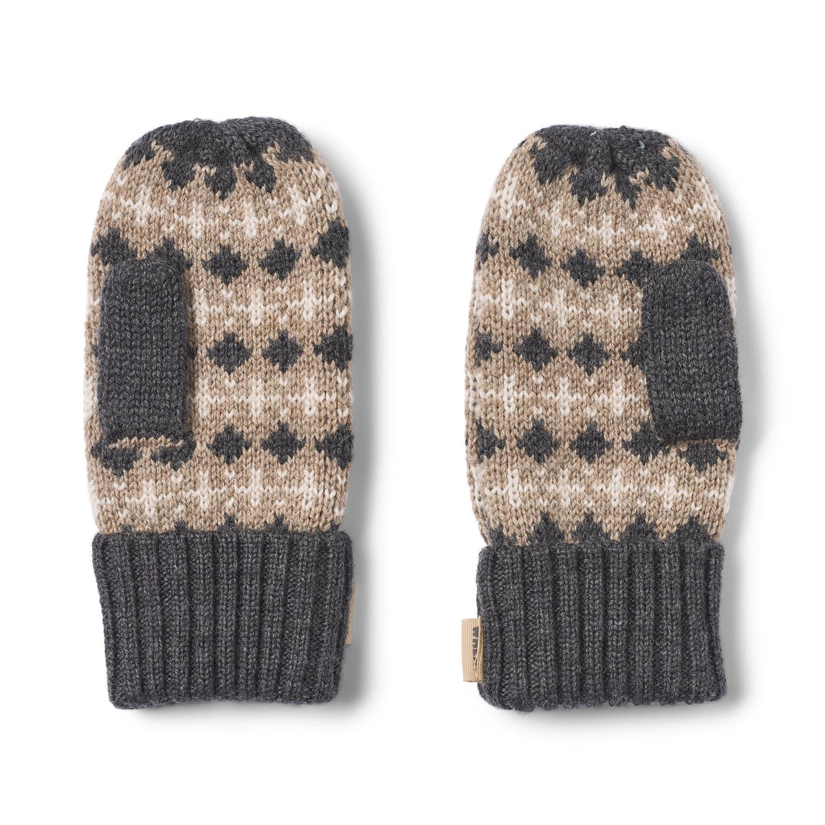 Jacquard Handschuhe haansi - Charcoal Melange