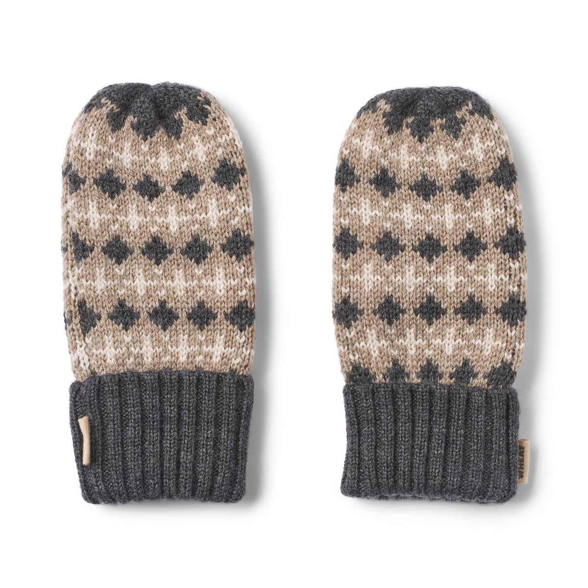 Jacquard Handschuhe haansi - Charcoal Melange