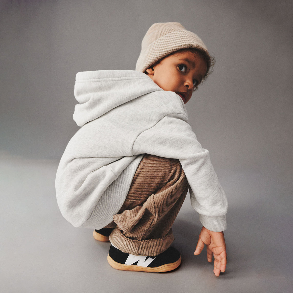 Beanie Omalas- Grey Camel Melange