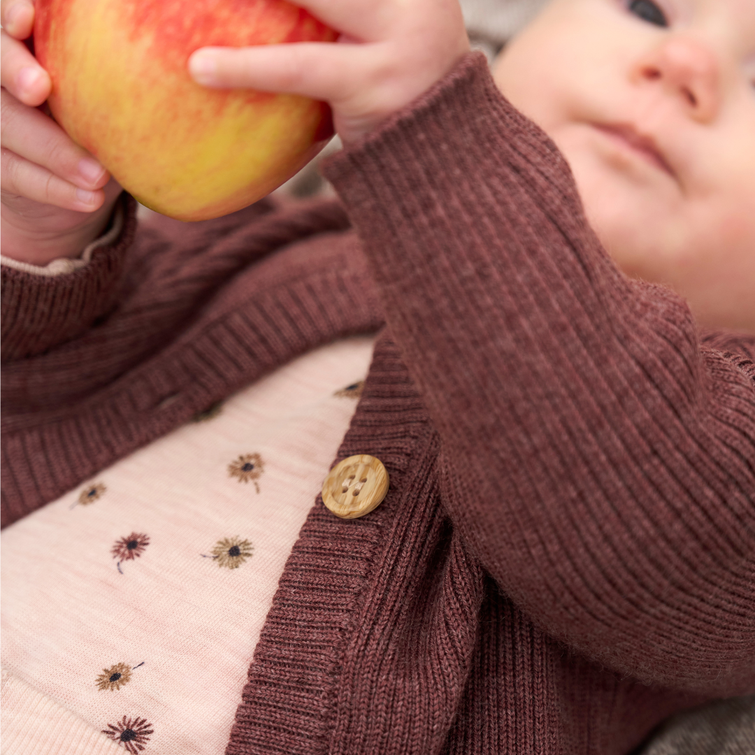 Merino Strickjacke - Marron