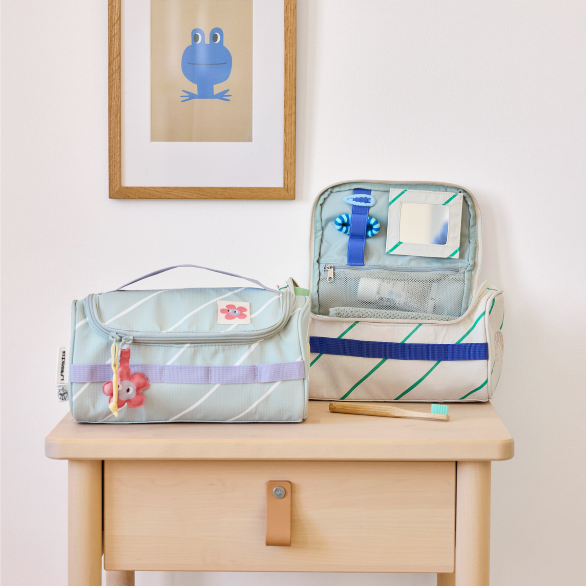 Kulturbeutel Kinder - Happy Trails, Blume