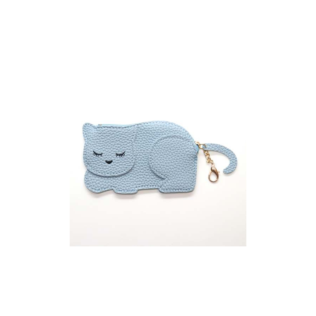 Portemonnaie Katze - hellblau