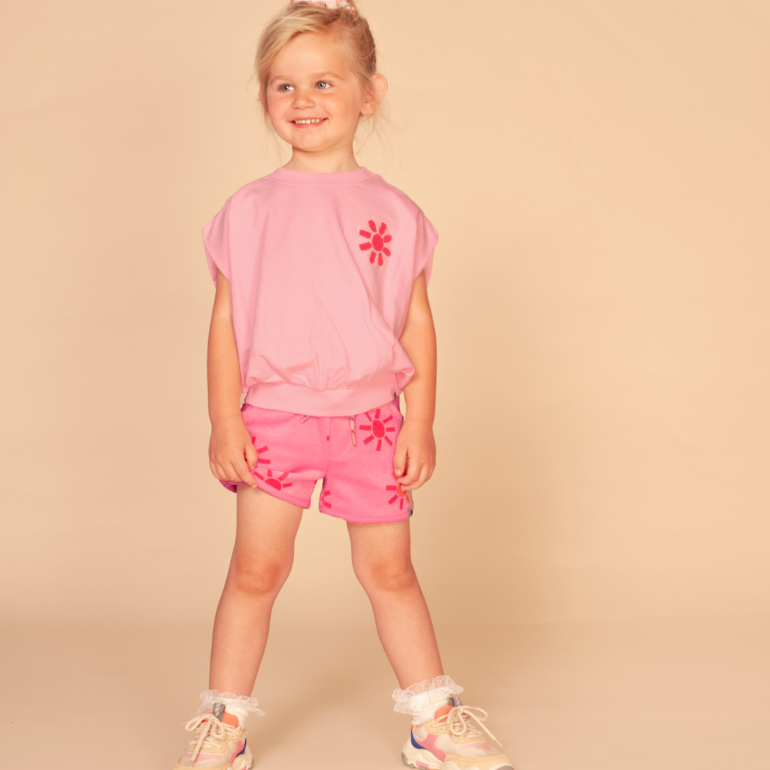 Frottee Short - Pink/Sonne