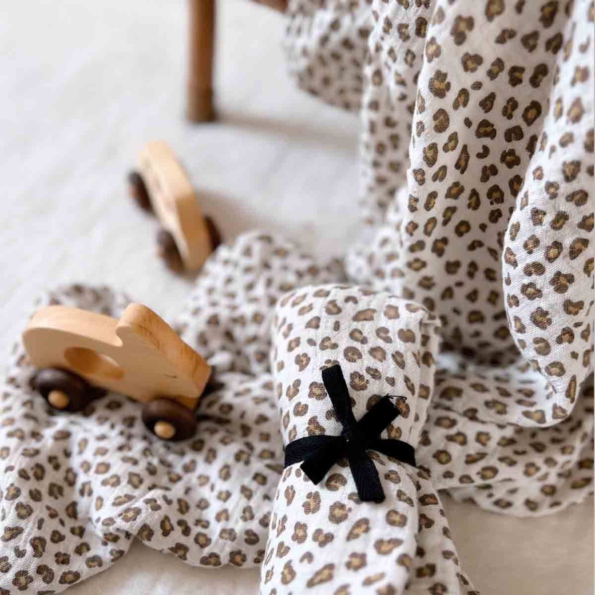 Musselin Halstuch Mama - beige/leo