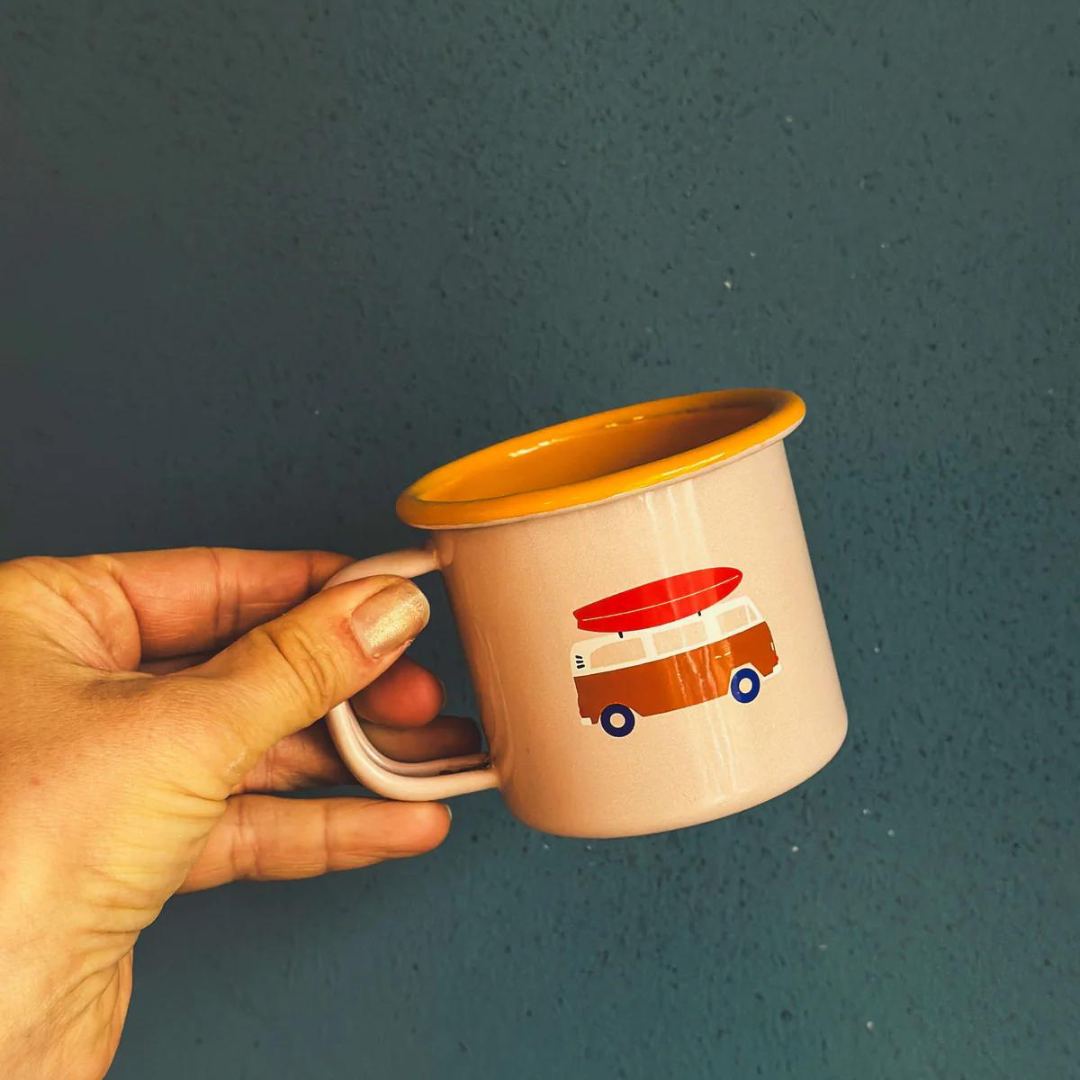 Kleine Emaille Tasse - go camping