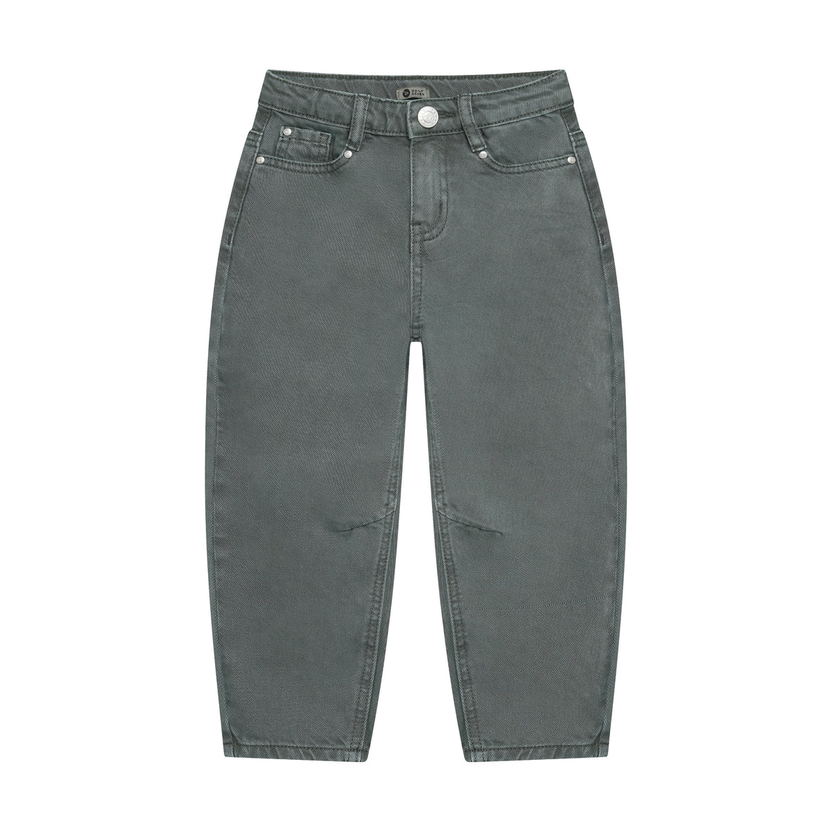 Colored Barrel Fit Jeans - jungle green