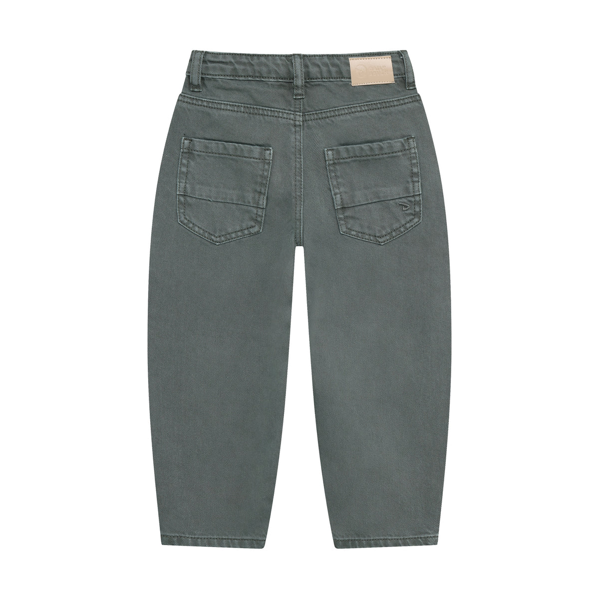 Colored Barrel Fit Jeans - jungle green