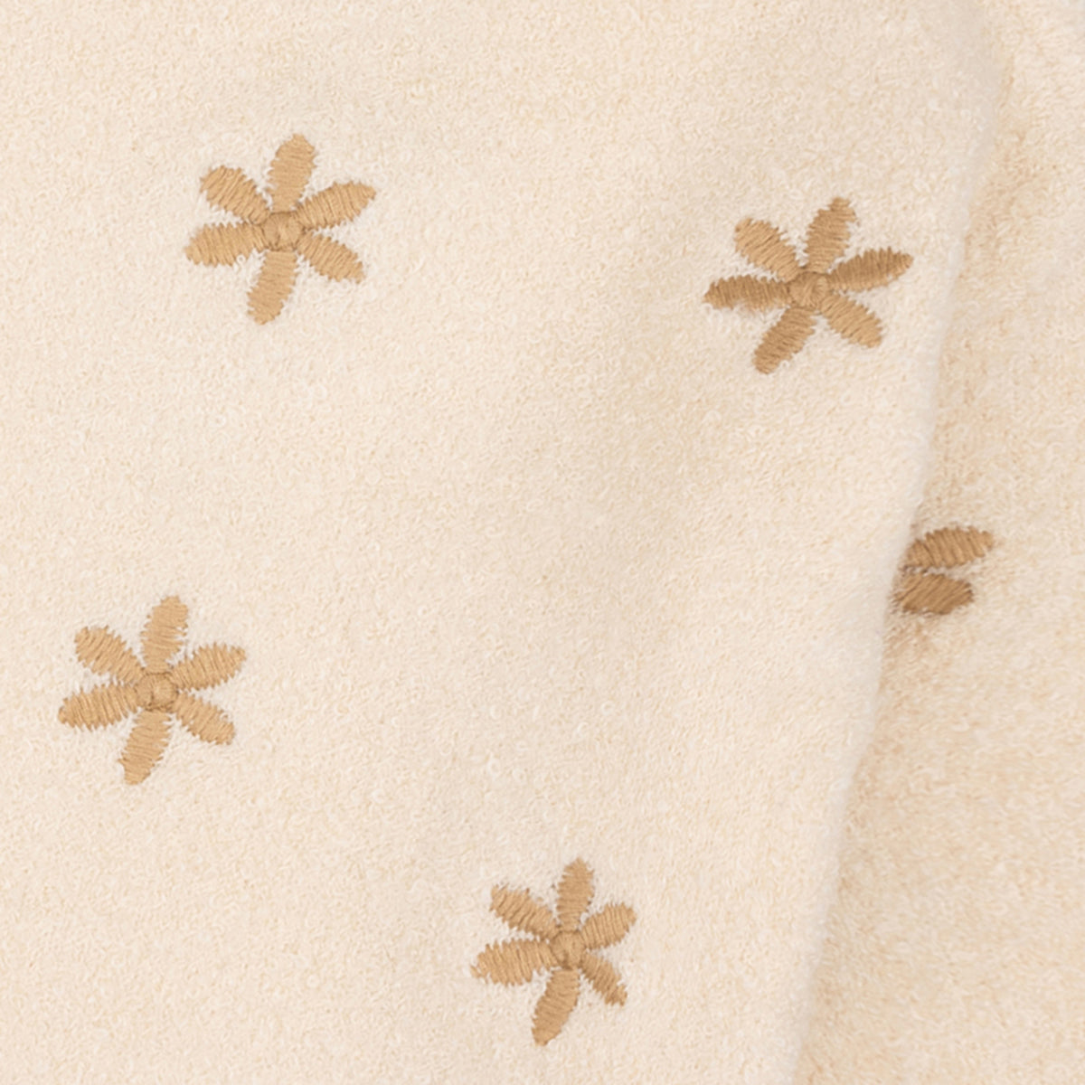 Strickpullover Blumen - beige
