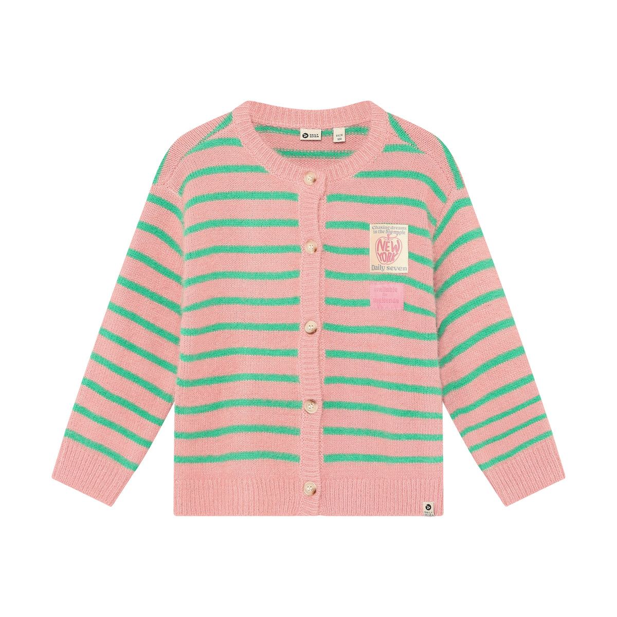 Gestreifter Strickcardigan