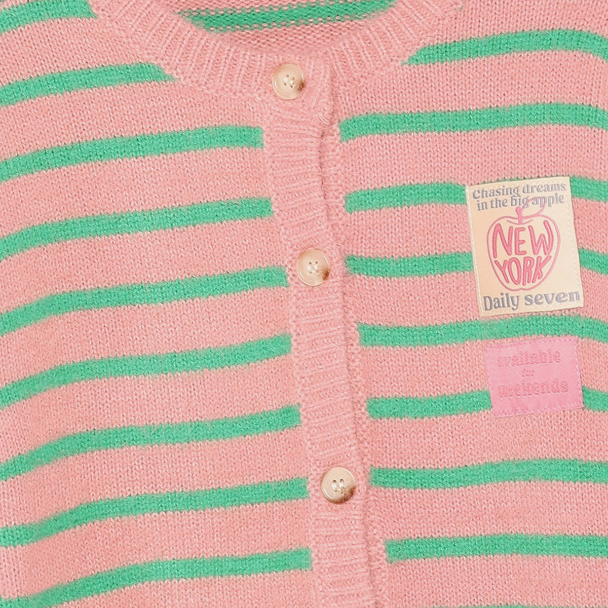 Gestreifter Strickcardigan